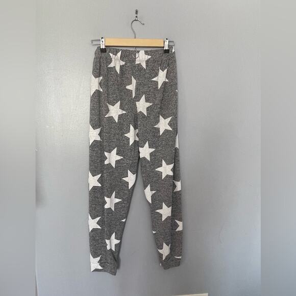 Pretty Little Thing grey white star pj pant joggers M - Picture 3 of 7